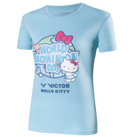 VICTOR x HELLO KITTY World Badminton Day T-KT301M Shirt [Lake Blue]