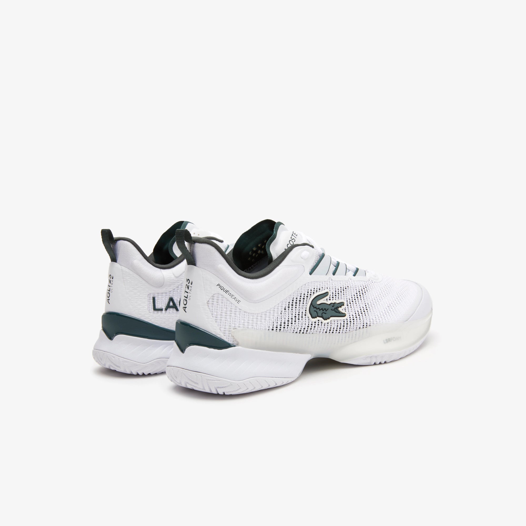 Lacoste AG-LT23 Ultra Men&#39;s Technical Pique Tennis Shoes [White/Dark Green]