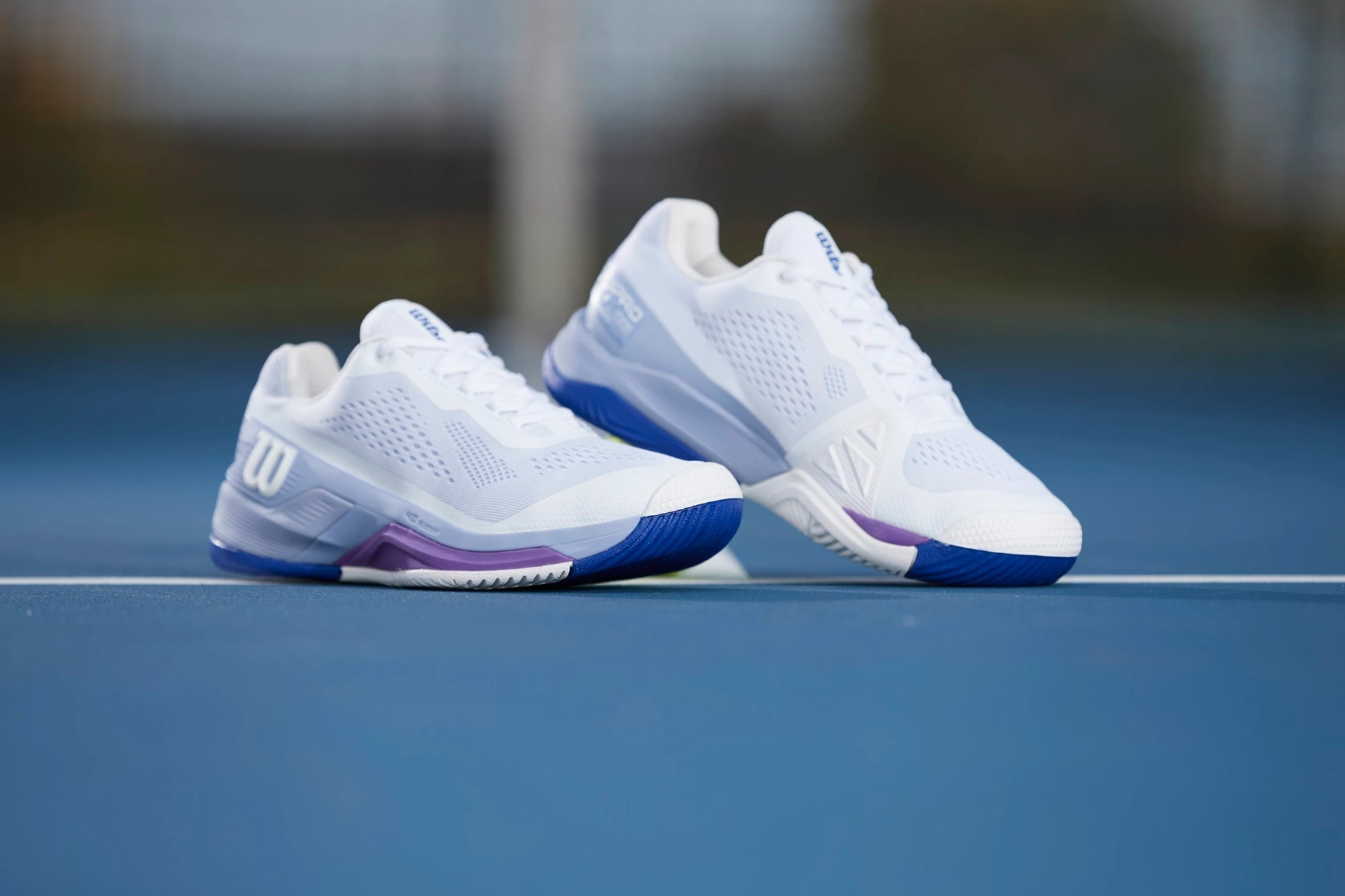 Wilson Rush Pro 4.0 Ladies&#39; Tennis Shoes [White/Eventide/Royal Lilac]