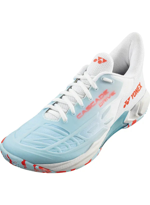 Yonex 2024 Power Cushion Cascade Drive 2 Badminton Shoes [White/Water Blue]